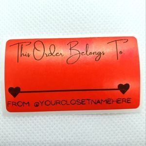 8/$20 40ct Customizable Stickers 2.25" x 1.25" Red Labels